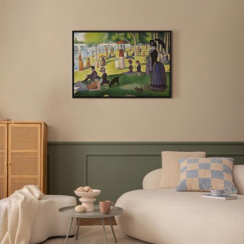 Obraz - Georges Seurat - Niedzielne popołudnie na wyspie Grande Jatte 120x80 W ramie drewnianej czarnej