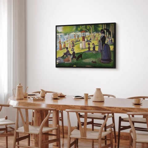 Obraz - Georges Seurat - Niedzielne popołudnie na wyspie Grande Jatte 120x80 W ramie drewnianej czarnej