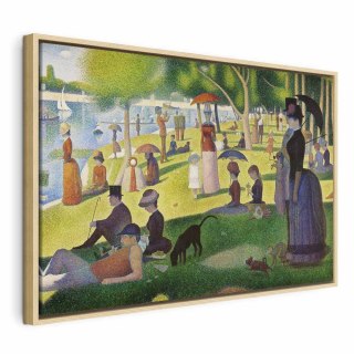 Obraz - Georges Seurat - Niedzielne popołudnie na wyspie Grande Jatte 120x80 W ramie drewnianej naturalnej