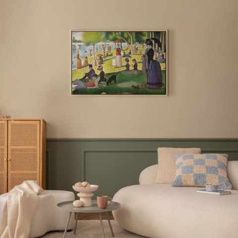 Obraz - Georges Seurat - Niedzielne popołudnie na wyspie Grande Jatte 120x80 W ramie drewnianej naturalnej