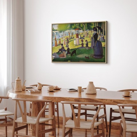 Obraz - Georges Seurat - Niedzielne popołudnie na wyspie Grande Jatte 120x80 W ramie drewnianej naturalnej
