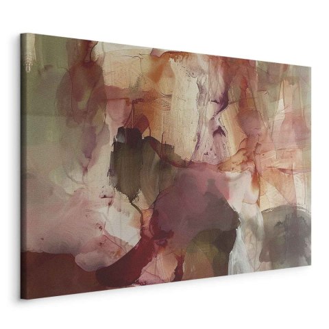 Obraz - Wiosenna kompozycja - prześwity i formy w technice farby akwarelowej 60x40 Standard