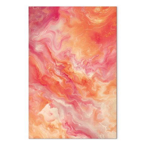 Obraz - Płomienne Barwy - dynamiczne kształty w kolorach ognia i różu 20x30 Standard