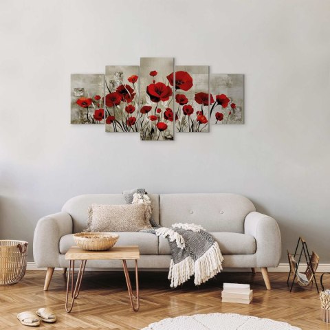 Obraz - Szkarłatne pole 225x112.5 Premium Print