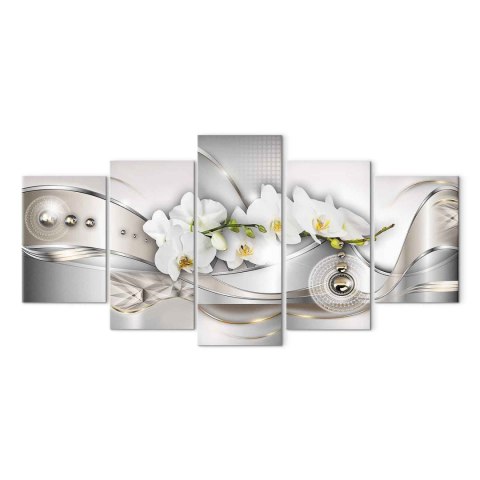 Obraz - Perłowy taniec orchidei 100x50 Standard