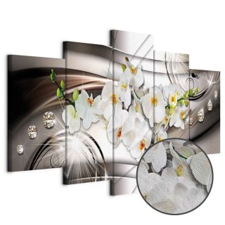 Obraz - Storczyk z diamentami 225x112.5 Premium Print