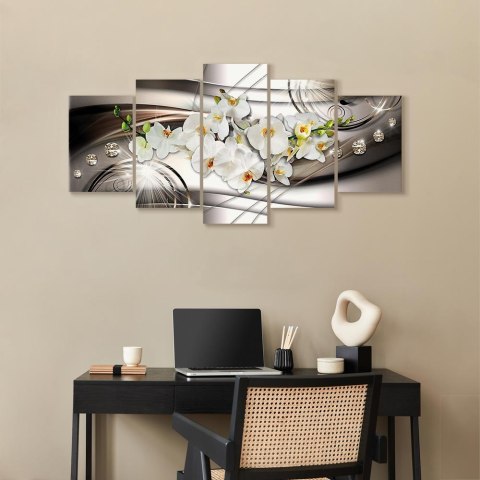 Obraz - Storczyk z diamentami 225x112.5 Premium Print