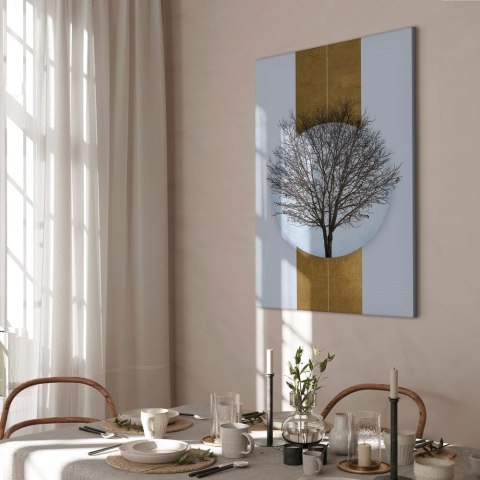 Obraz - Koło natury (1-częściowy) - gałęzie drzewa w kulistej kompozycji 40x60 Standard