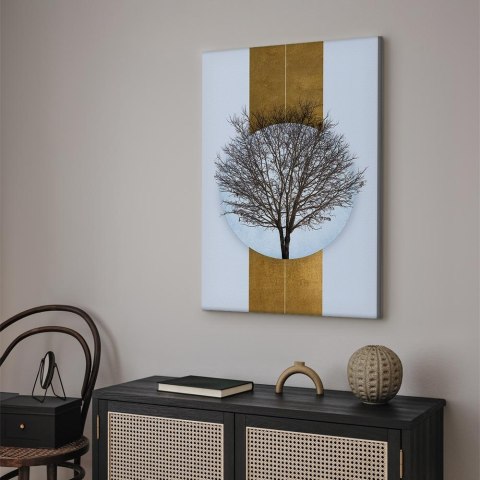 Obraz - Koło natury (1-częściowy) - gałęzie drzewa w kulistej kompozycji 20x30 Akustyczny