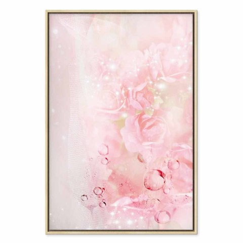 Obraz - Różowa natura (1-częściowy) pionowy 40x60 W ramie drewnianej naturalnej