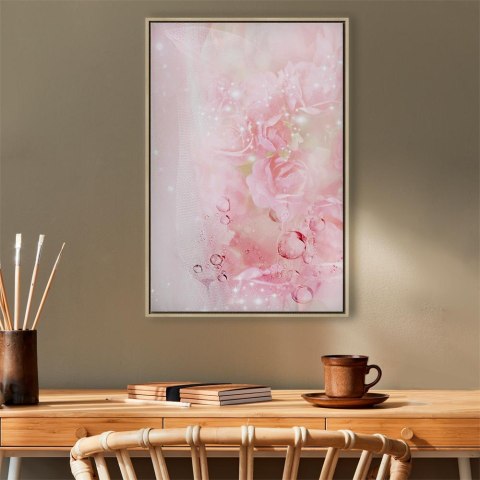 Obraz - Różowa natura (1-częściowy) pionowy 40x60 W ramie drewnianej naturalnej