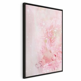 Obraz - Różowa natura (1-częściowy) pionowy 80x120 W ramie drewnianej czarnej