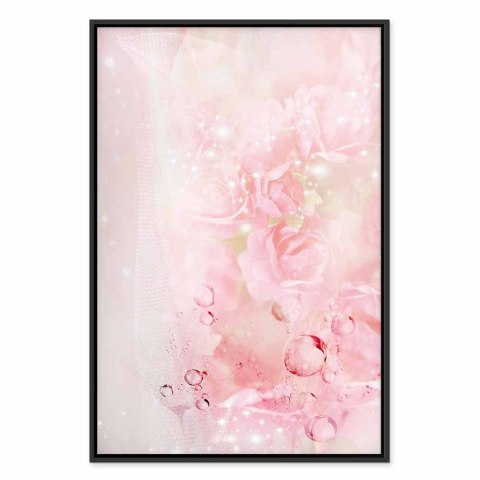Obraz - Różowa natura (1-częściowy) pionowy 80x120 W ramie drewnianej czarnej