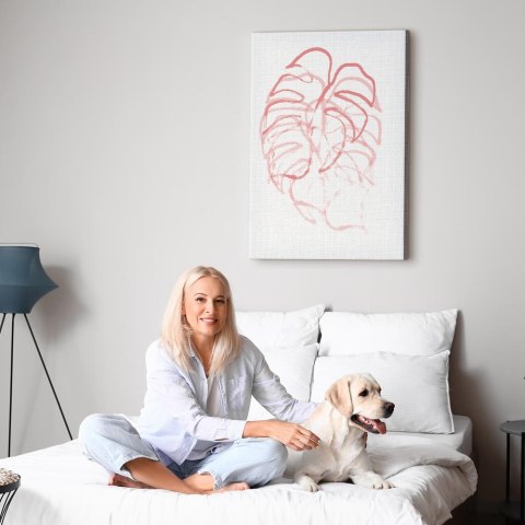 Obraz - Monstera w ruchu (1-częściowy) pionowy 40x60 Standard