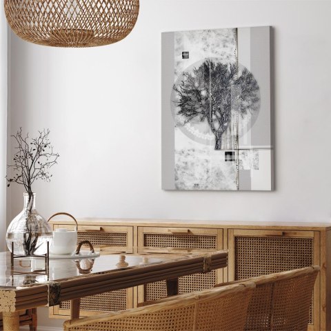 Obraz - Srebrne drzewo (1-częściowy) pionowy 20x30 Premium Print