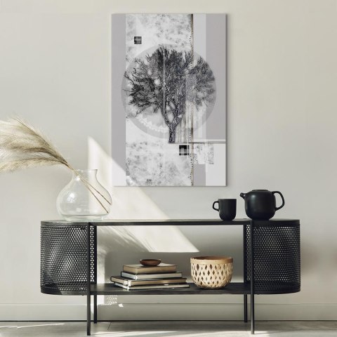Obraz - Srebrne drzewo (1-częściowy) pionowy 40x60 Standard