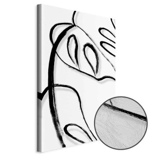 Obraz - Biała monstera (1-częściowy) pionowy 20x30 Premium Print
