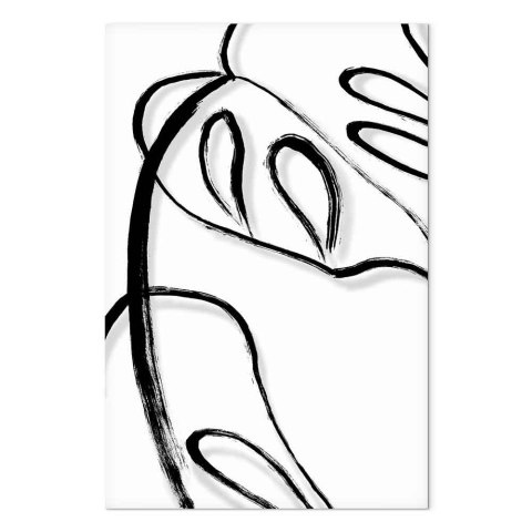 Obraz - Biała monstera (1-częściowy) pionowy 20x30 Standard