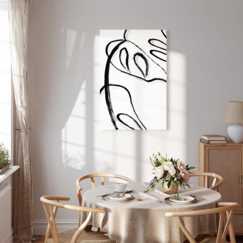 Obraz - Biała monstera (1-częściowy) pionowy 40x60 Na płótnie włoskim