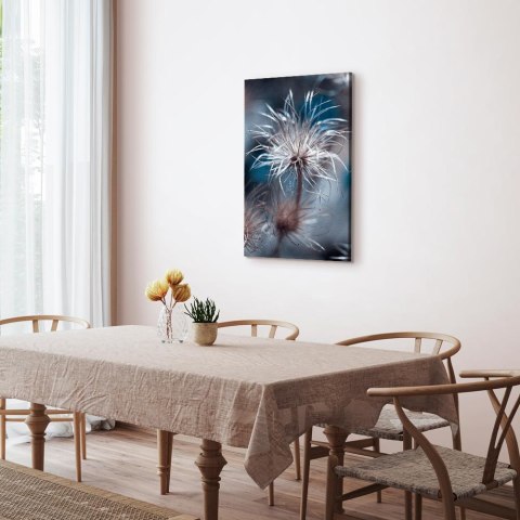 Obraz - Roślina w błękitach (1-częściowy) pionowy 20x30 Na płótnie włoskim