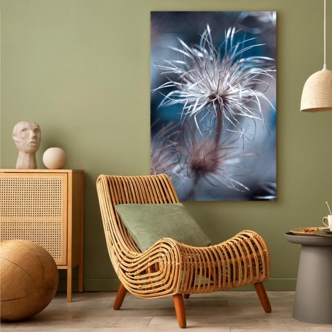 Obraz - Roślina w błękitach (1-częściowy) pionowy 40x60 Na płótnie włoskim