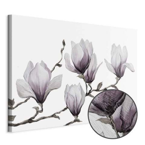 Obraz - Malowane magnolie (1-częściowy) szeroki 30x20 Premium Print
