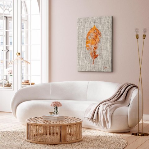 Obraz - Złota flora (1-częściowy) pionowy 20x30 Na płótnie włoskim