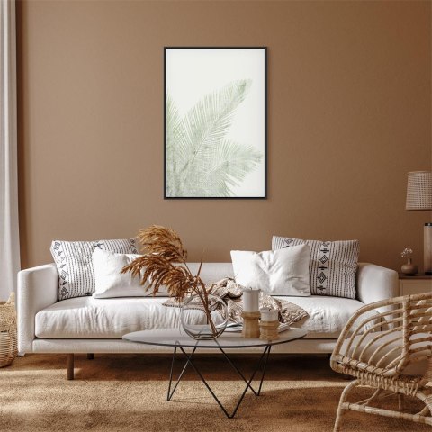 Obraz - Aksamitna zieleń (1-częściowy) pionowy 40x60 W ramie drewnianej czarnej