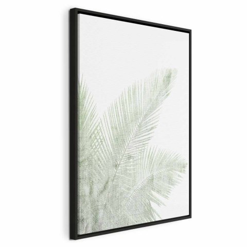 Obraz - Aksamitna zieleń (1-częściowy) pionowy 60x90 W ramie drewnianej czarnej