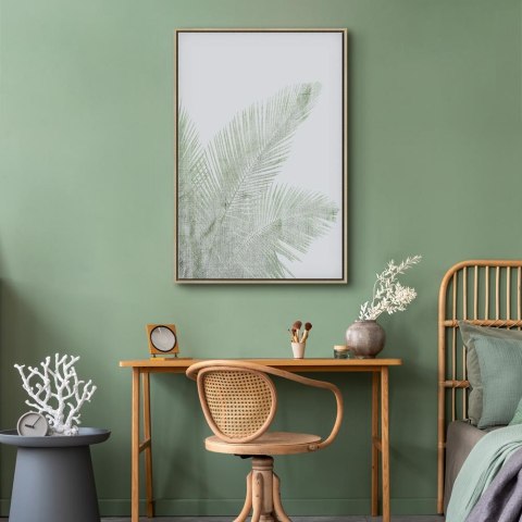 Obraz - Aksamitna zieleń (1-częściowy) pionowy 60x90 W ramie drewnianej naturalnej
