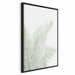 Obraz - Aksamitna zieleń (1-częściowy) pionowy 80x120 W ramie drewnianej czarnej