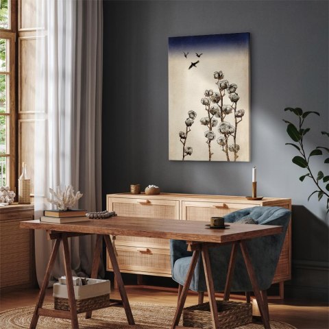 Obraz - Gałązki bawełny (1-częściowy) pionowy 20x30 Akustyczny
