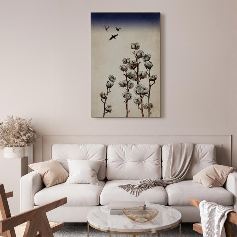 Obraz - Gałązki bawełny (1-częściowy) pionowy 20x30 Premium Print