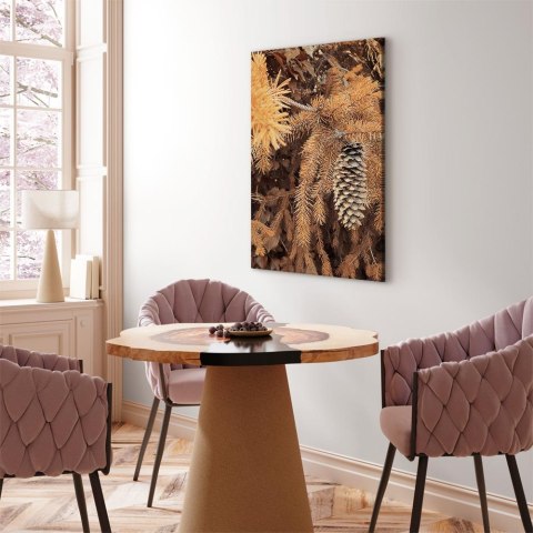 Obraz - Złota szyszka (1-częściowy) pionowy 80x120 Premium Print