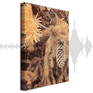 Obraz - Złota szyszka (1-częściowy) pionowy 40x60 Akustyczny