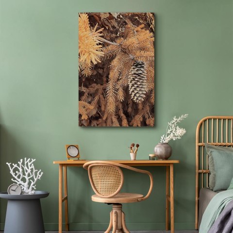 Obraz - Złota szyszka (1-częściowy) pionowy 80x120 Standard