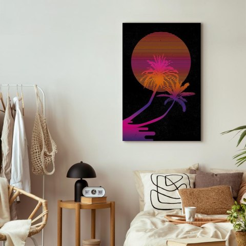 Obraz - Palma o wschodzie (1-częściowy) pionowy 60x90 Akustyczny