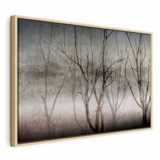 Obraz - Zapach mgły (1-częściowy) szeroki 120x80 W ramie drewnianej naturalnej
