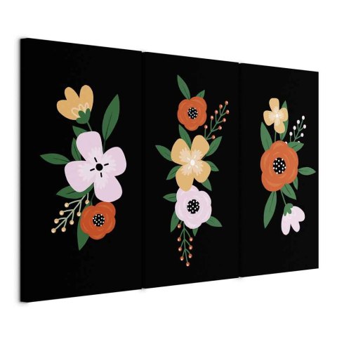 Obraz - Kolorowy rozkwit (3-częściowy) 60x40 Standard