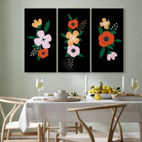 Obraz - Kolorowy rozkwit (3-częściowy) 60x40 Standard