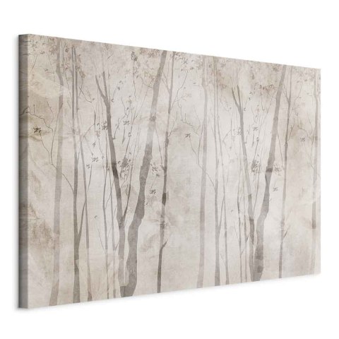 Obraz - Beżowy las myśli (1-częściowy) szeroki 90x60 Standard