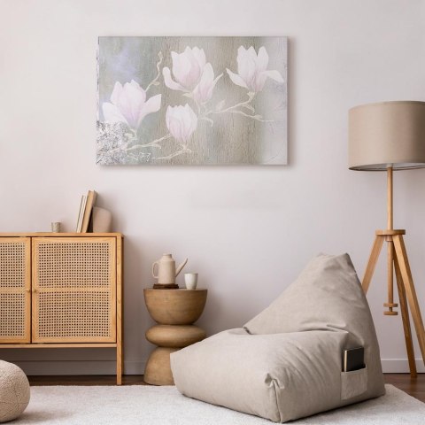 Obraz - Białe magnolie (1-częściowy) szeroki 30x20 Na płótnie włoskim