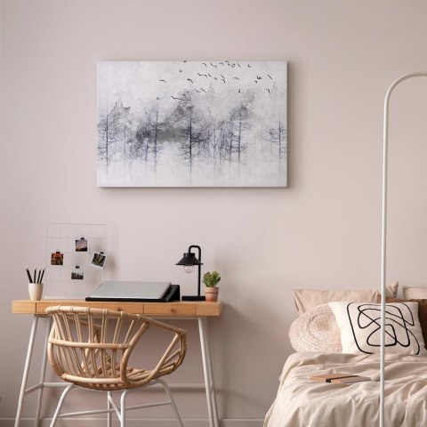 Obraz - Zimowy las (1-częściowy) szeroki 30x20 Standard