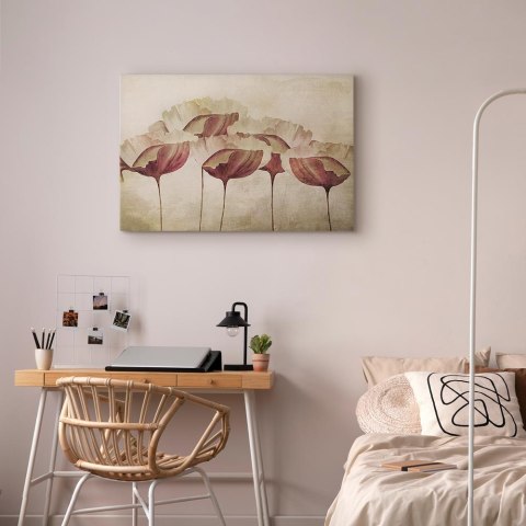 Obraz - Kwiaty w beżu (1-częściowy) szeroki 30x20 Standard