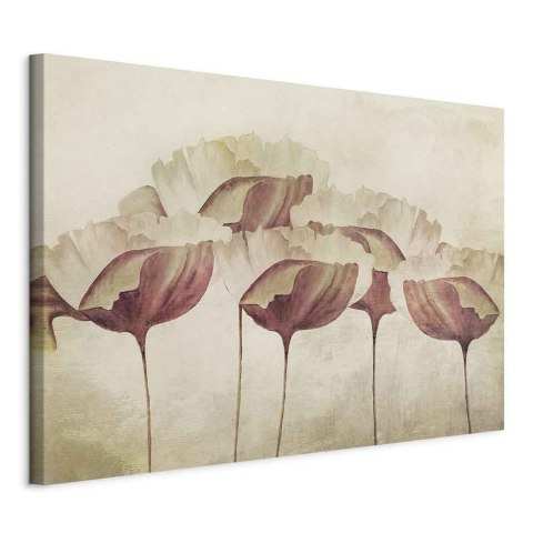 Obraz - Kwiaty w beżu (1-częściowy) szeroki 60x40 Standard