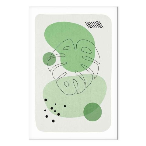 Obraz - Zielona estetyka Monstery (1-częściowy) pionowy 20x30 Na płótnie włoskim