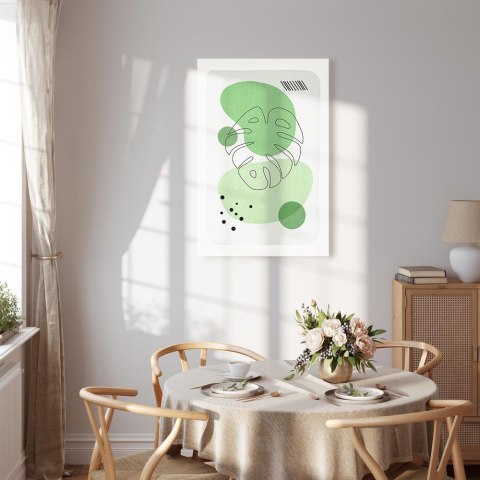 Obraz - Zielona estetyka Monstery (1-częściowy) pionowy 20x30 Na płótnie włoskim