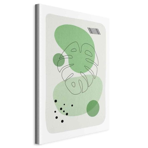 Obraz - Zielona estetyka Monstery (1-częściowy) pionowy 40x60 Standard