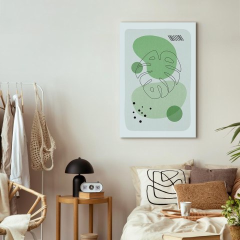 Obraz - Zielona estetyka Monstery (1-częściowy) pionowy 40x60 Standard