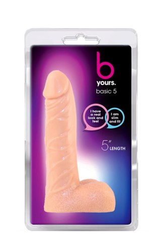 B YOURS BASIC 5 Dildo z jądrami